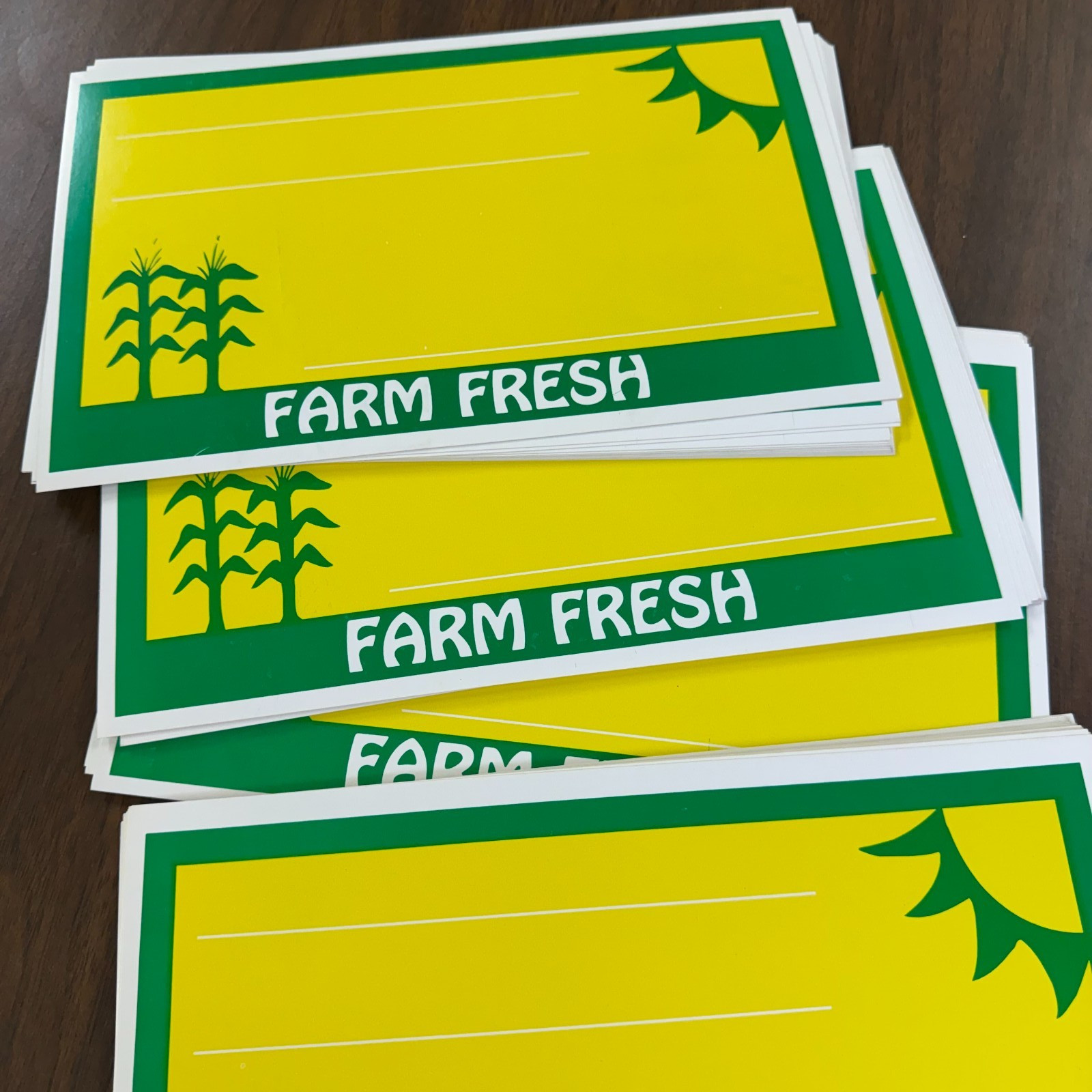 Farm Fresh Price Signs for Grocery Stores -11&Prime;w x 7&Prime;H- 60 pieces