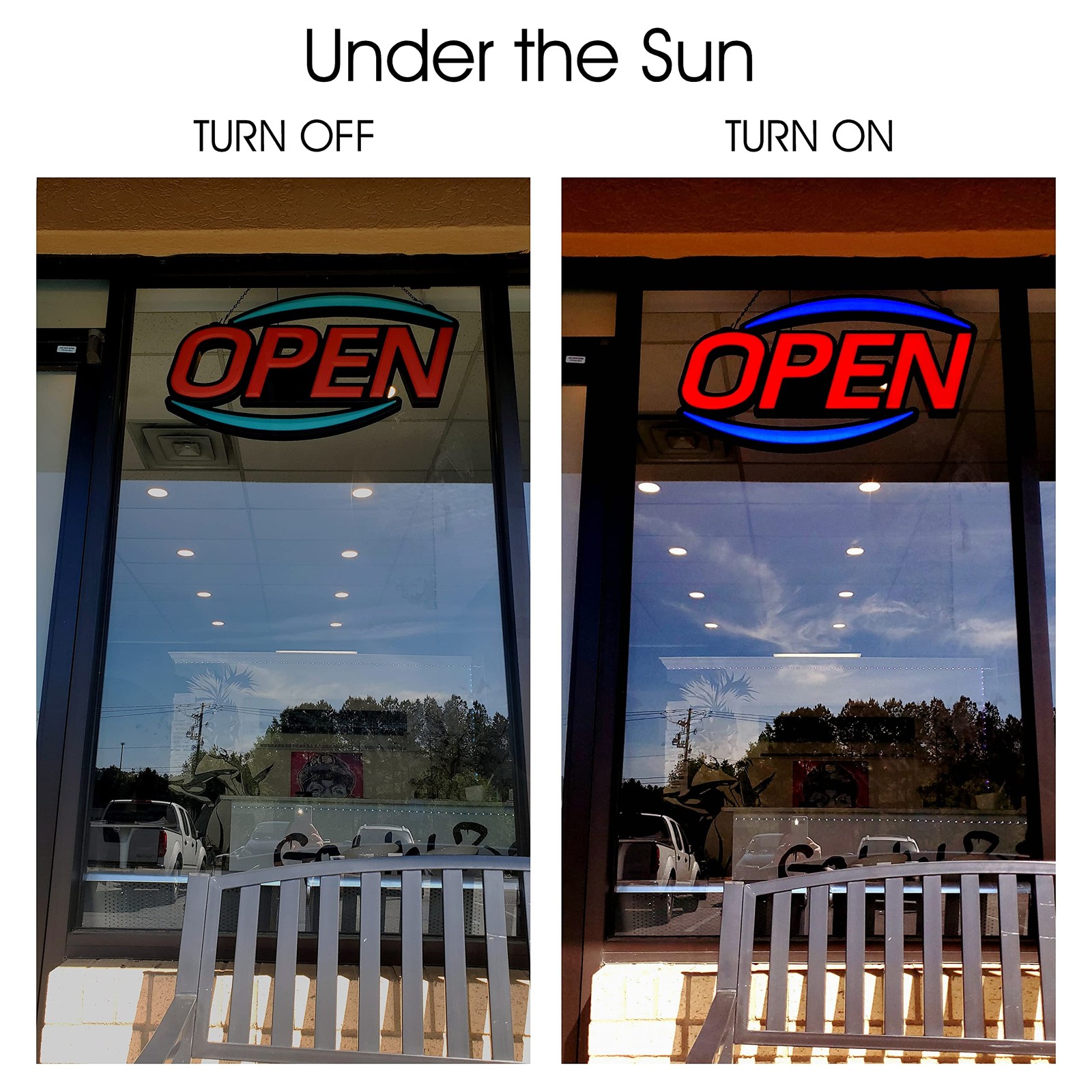 MaxLit 32 X 17 New Jumbo ULTRA BRIGHT LED Open Sign — Remote Controlled —