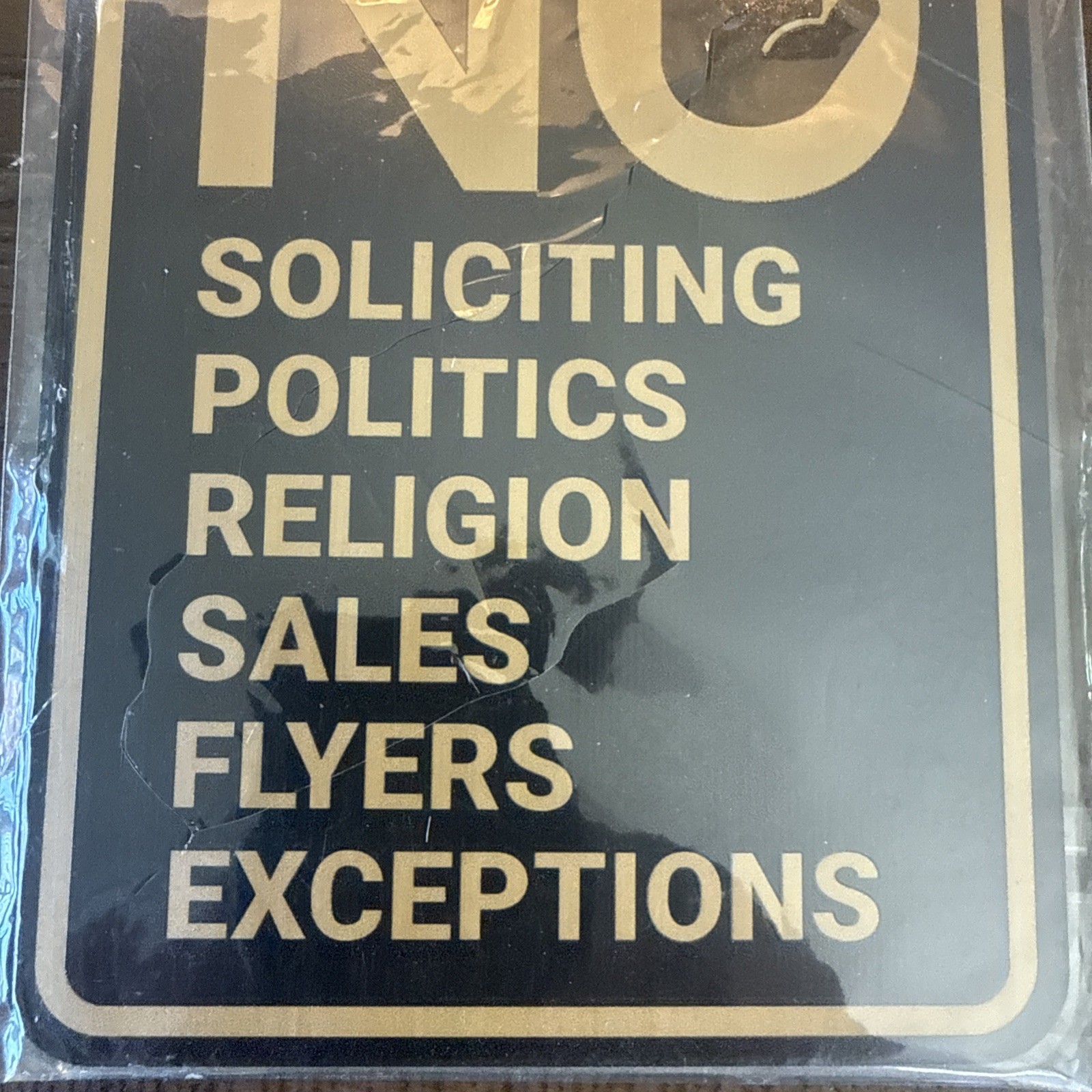 Portrait Round No Sales No Religion No Flyers No Soliciting 5&Prime; X 7&Prime;