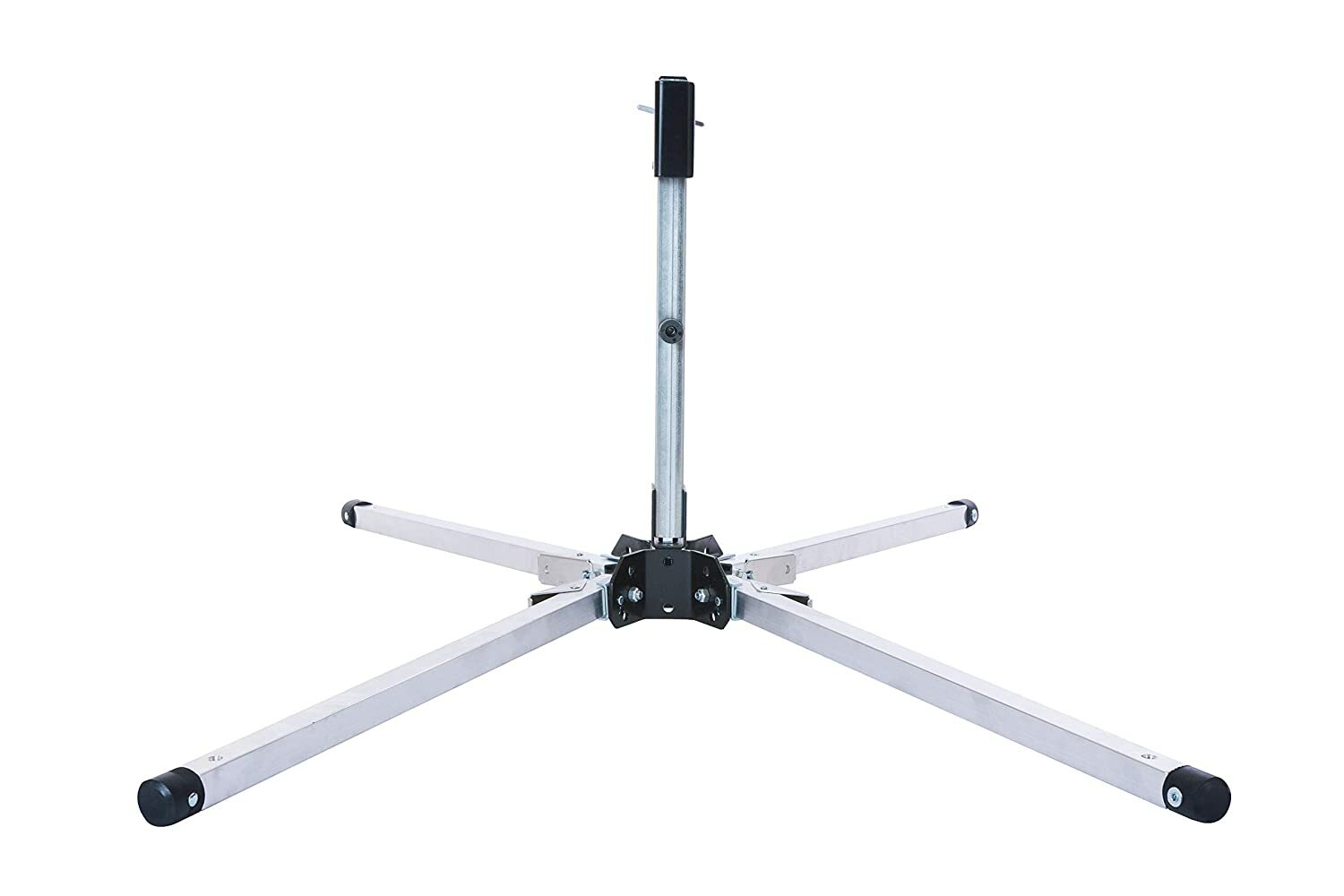 Galvanized Compact Steel Roll-up Sign Stand, Short Leg, Kick-Lever Leg-Release