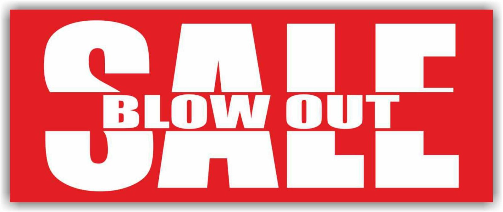 BLOW OUT SALE Advertising Banner Vinyl Mesh Sign clearance discount retail store