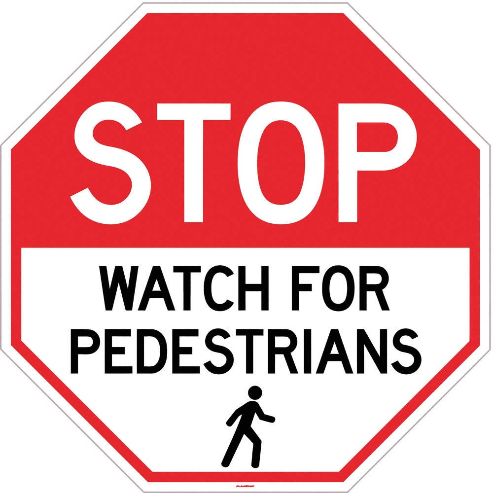 STRANCO INC FS-24OCT-607 Anti-Slip Floor Sign,24 inx24 in,Vinyl 484P30