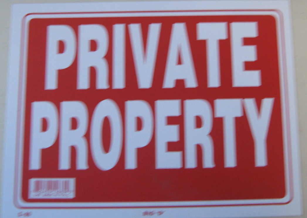 Private Property Business sign 9&Prime;x12&Prime; Red flexible plastic 12660