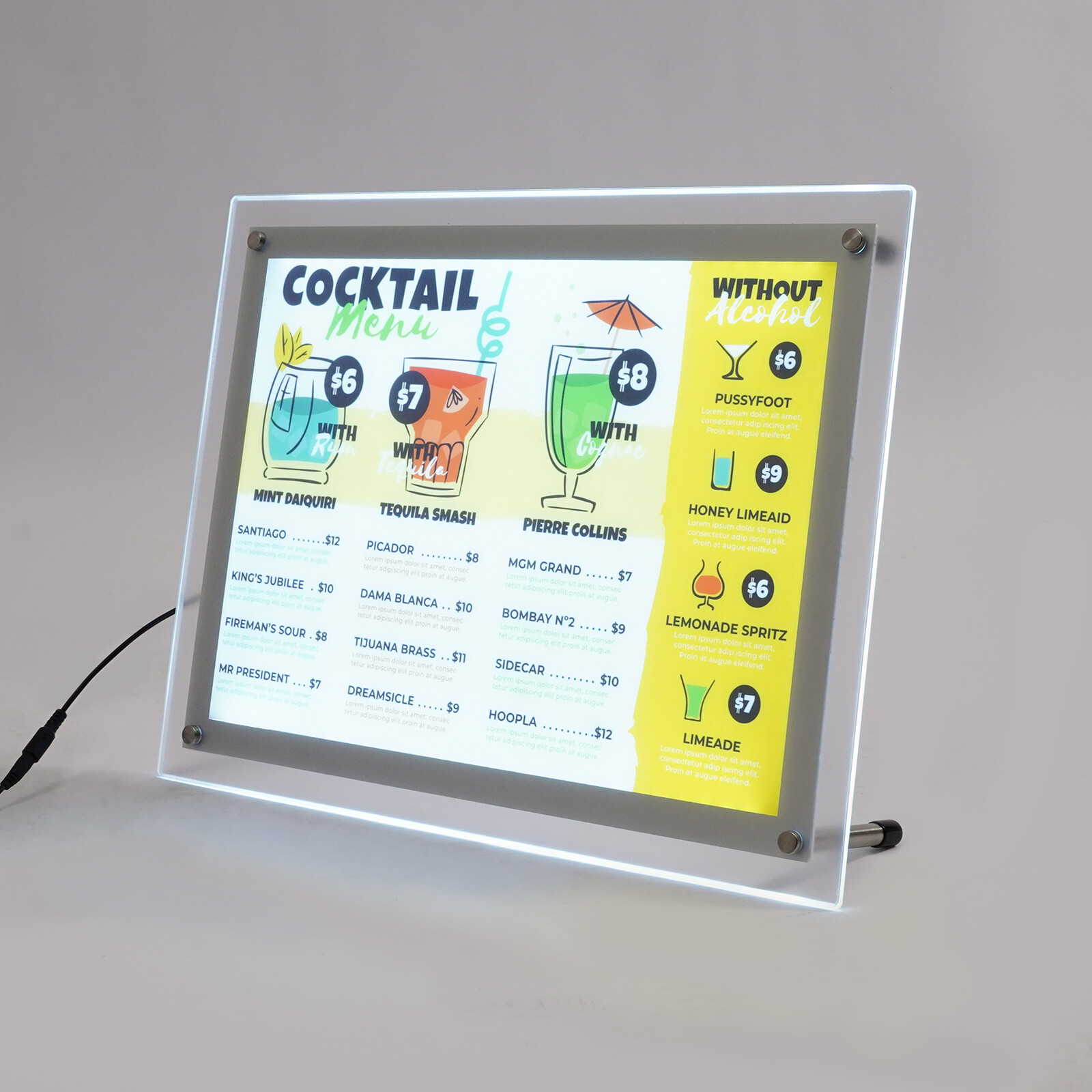 Led Light Box 49cm x 36.7cm Led Light Sign Holder Led Advertising Display Frame