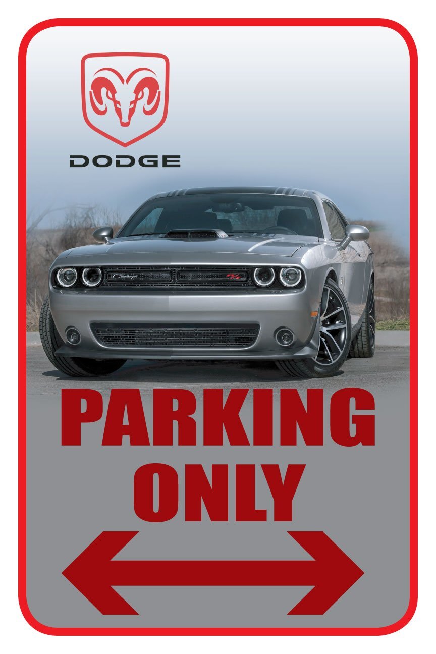 Dodge Parking | | 12&Prime;w x 18&Prime;h Full Color Plastic Parking Sign