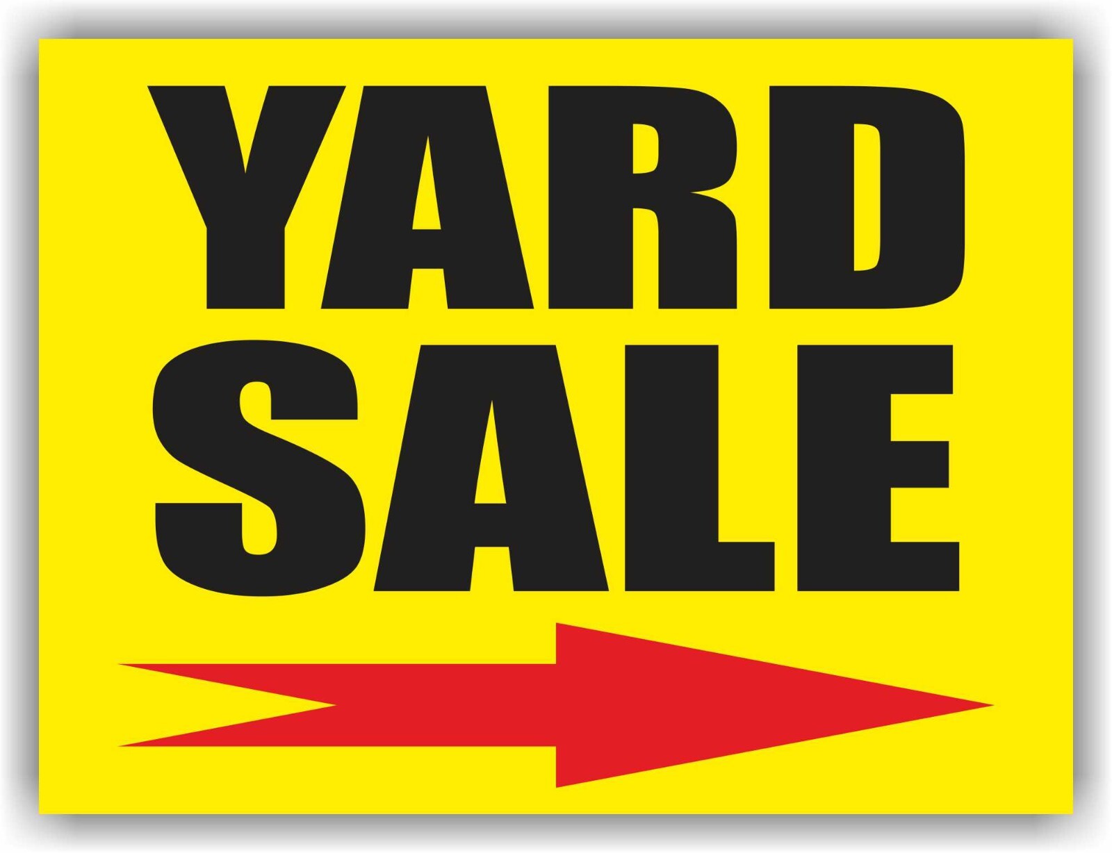 YARD SALE Yard Sign Corrugate Plastic with H-Stakes garage flea market Lawn Sign