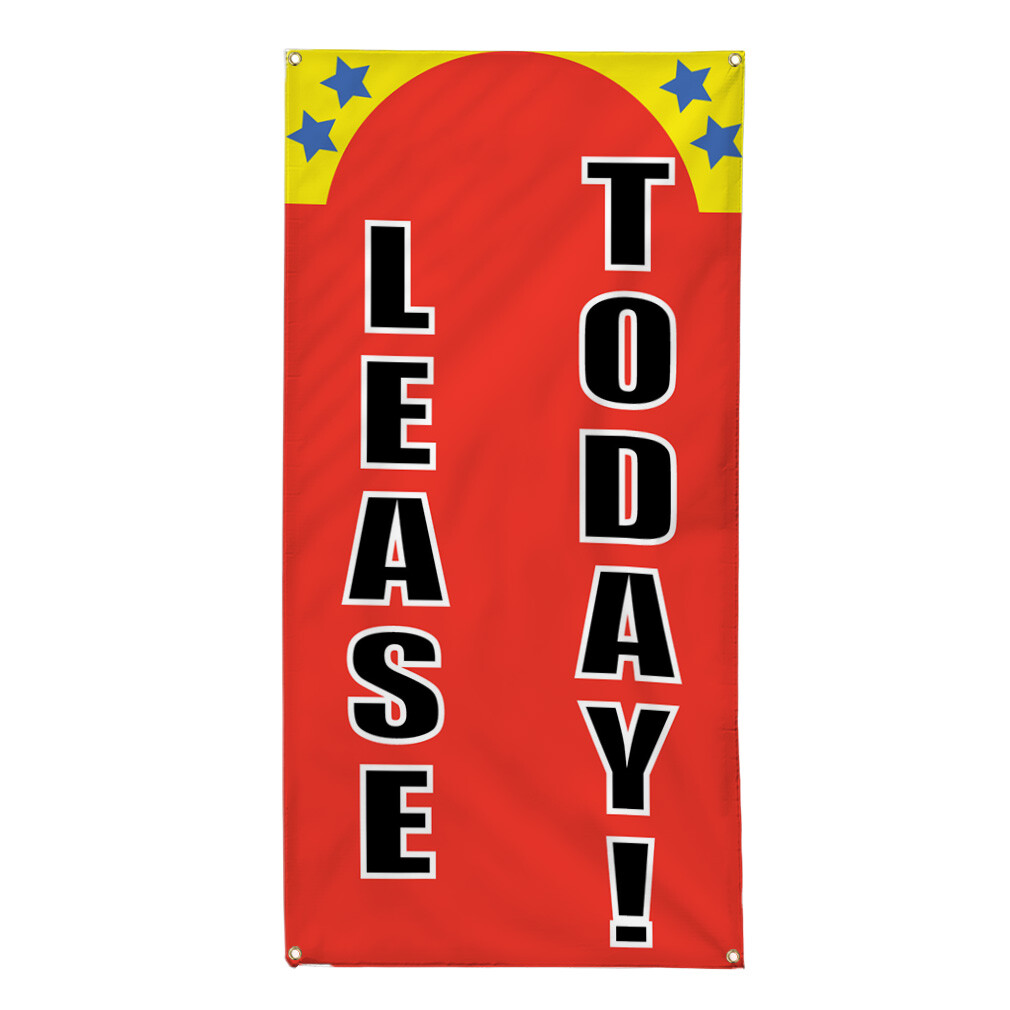 Vertical Vinyl Banner Multiple Sizes Lease Today! Business Outdoor