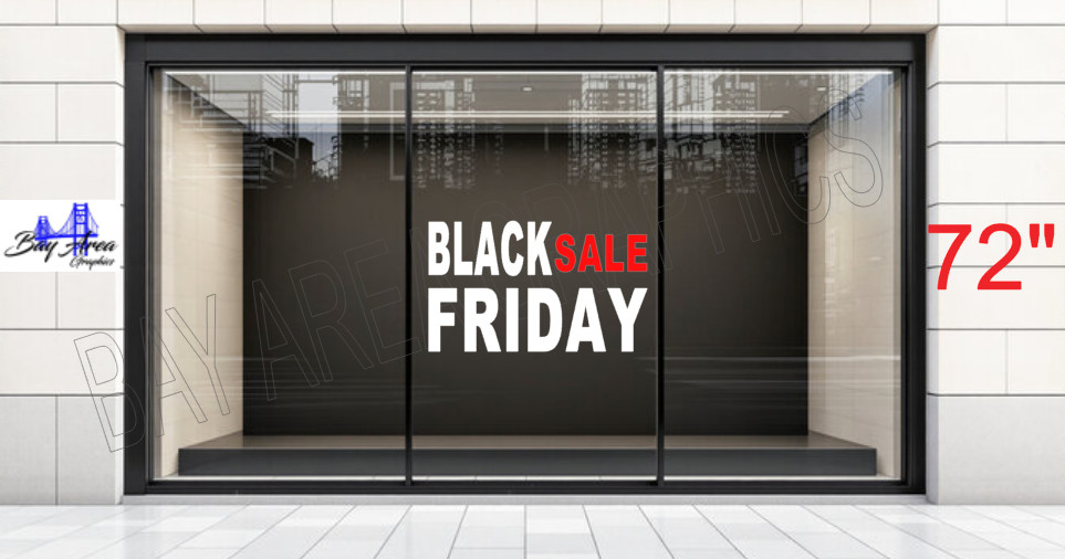 Black Friday Sale Vinyl Sign – Shop Window Waterproof Promo ORACAL 651