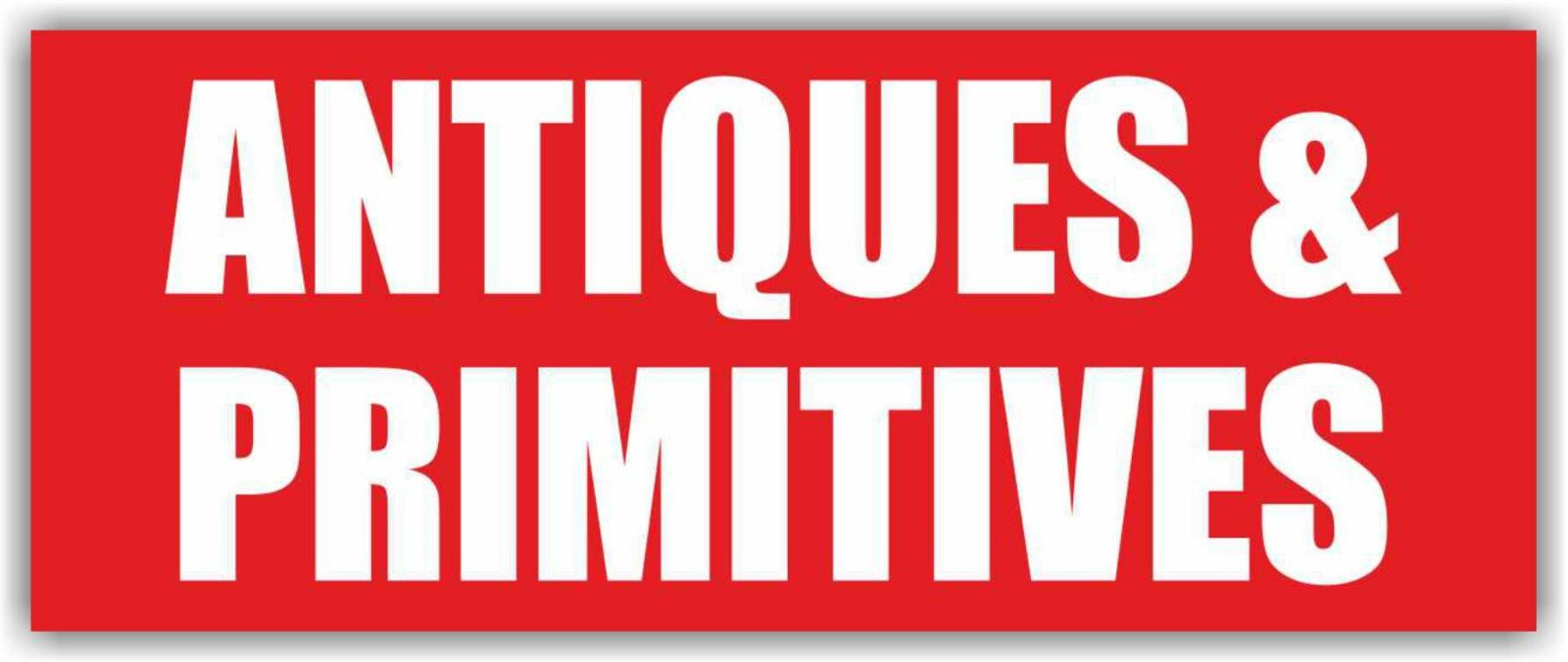 ANTIQUES PRIMITIVES Advertising Banner Vinyl Mesh Sign shop store mall vintage