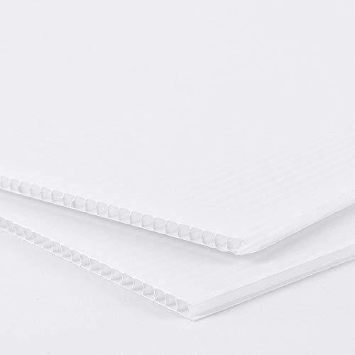 20 Pack 13 x 17 Inch White Corrugated Plastic Sheets Waterproof Lightweight C…
