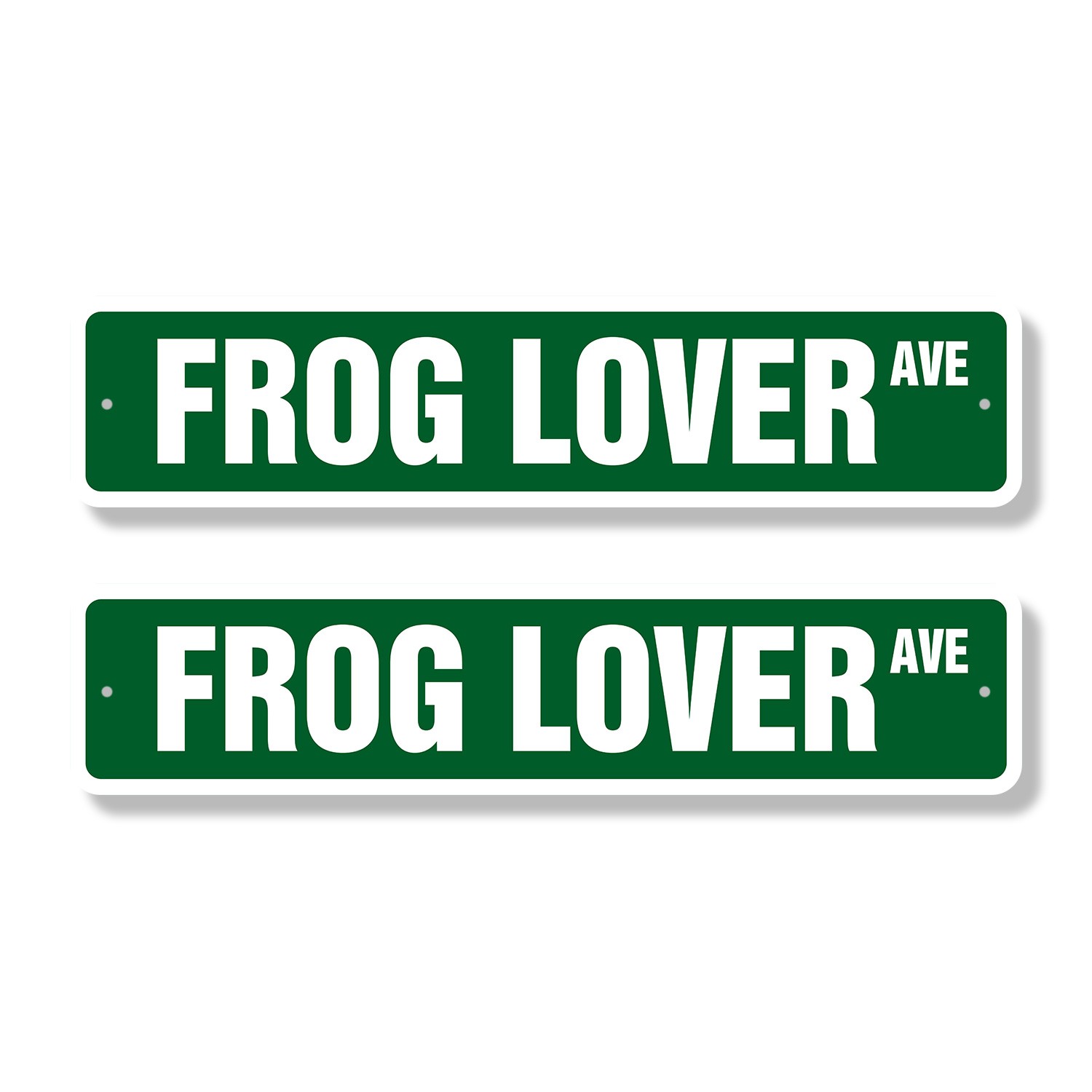 FROG LOVER Street Sign (2 Pack) green amphibian collectible toad collector