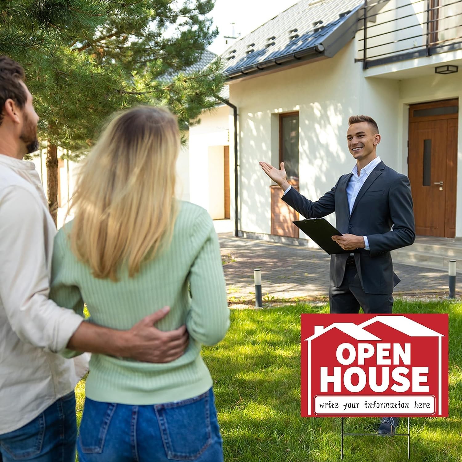 5 Pack Open House Signs, Open House Sign for Real Estate – 17&Prime;x12&Prime; Double Sid…