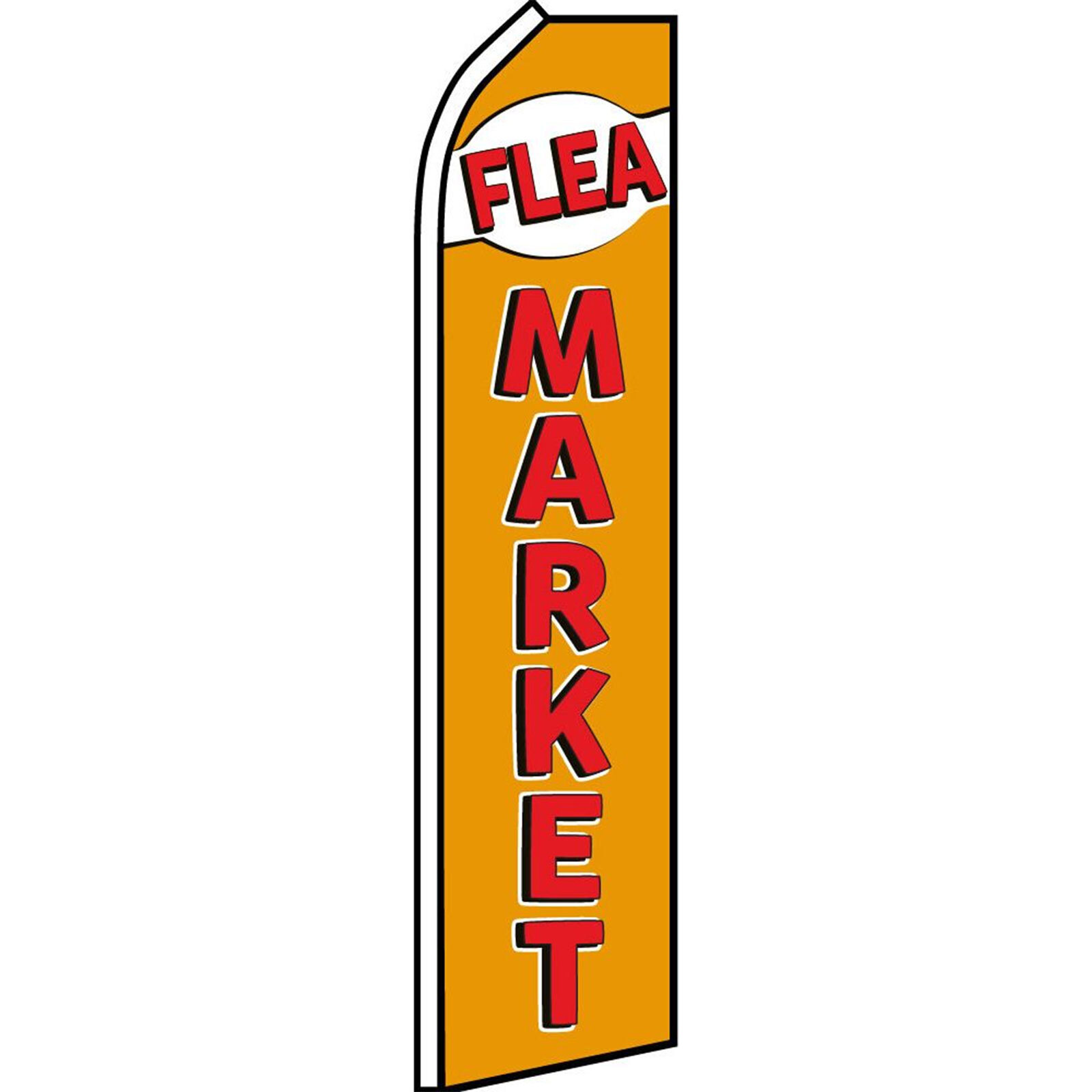Flea Market 2 1/2 ft X 11 1/2 ft Polyester Swooper Flag
