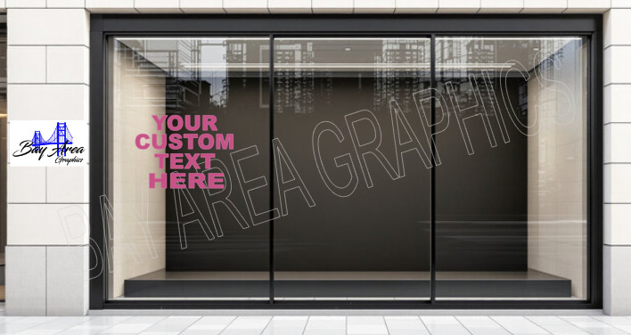 Custom Vinyl Lettering Storefront Window Decal Business Name Sign Sticker