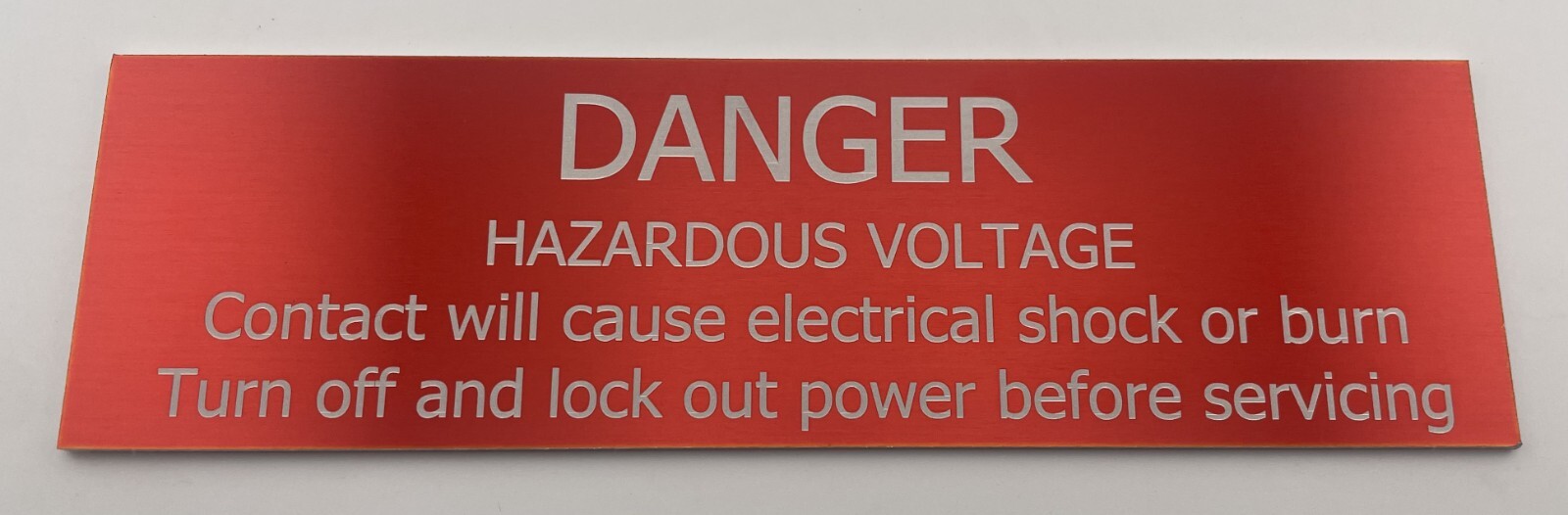 Danger Hazardous Voltage Warning Sign-Electric Shock Risk-Safety Label Tag 6&Prime;x2&Prime;