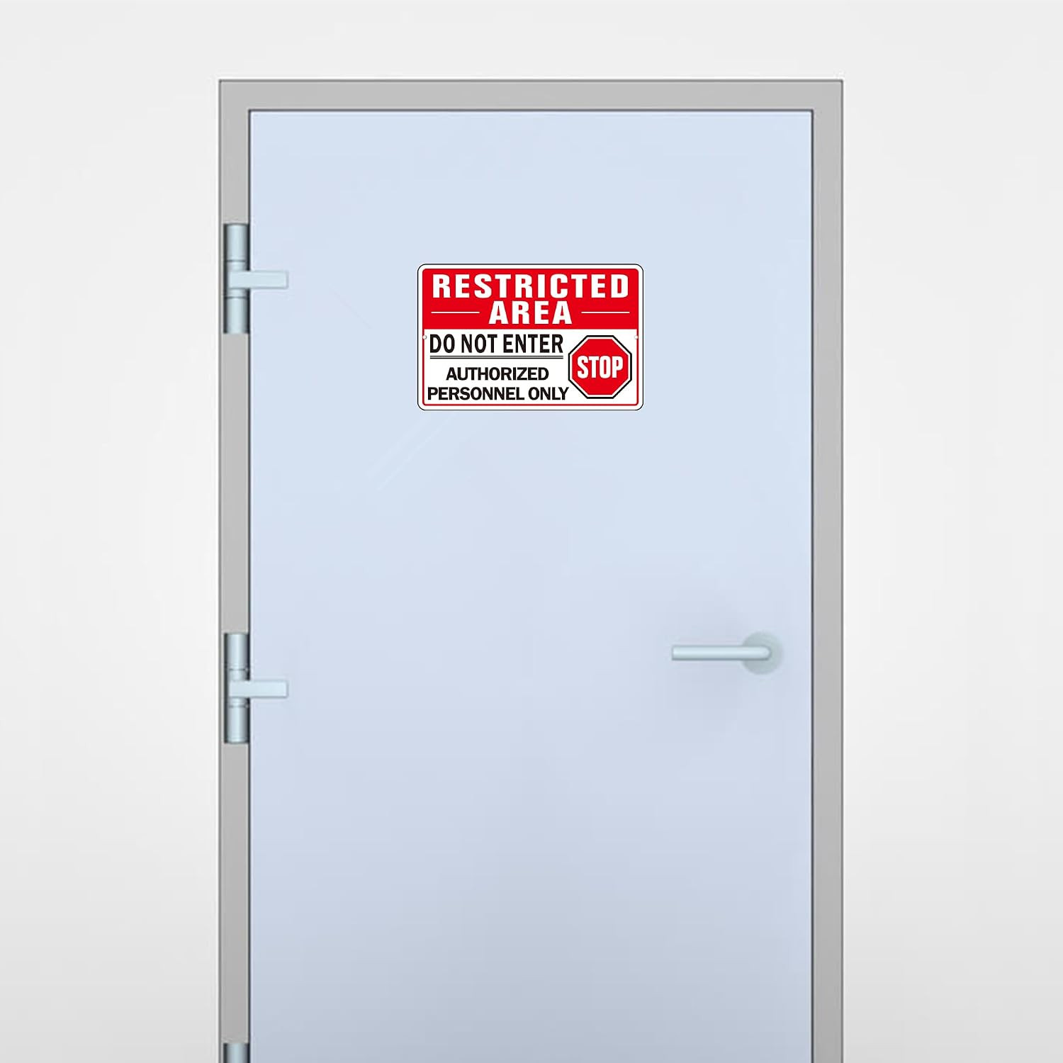 Do Not Enter Signs, Self Adhesive Authorized Personnel Only Sign, (2 Pack) Restr