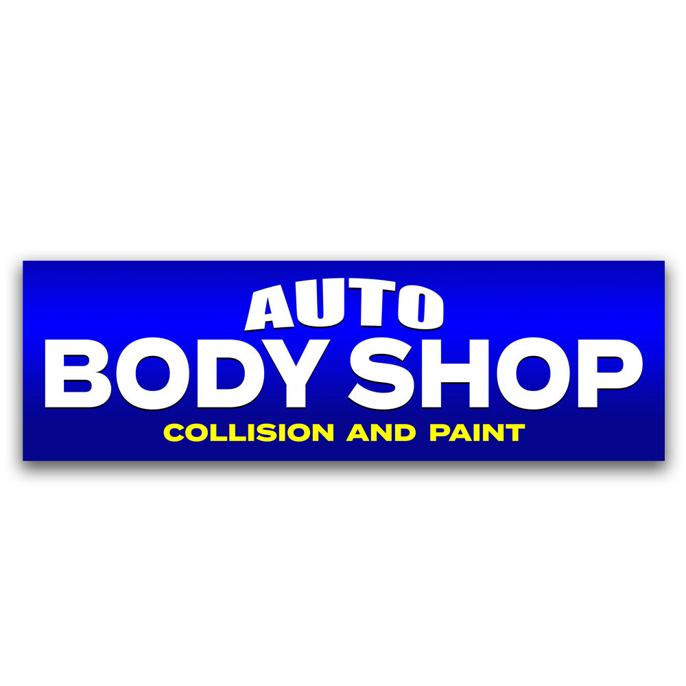 Auto Body Shop Vinyl Banner with Optional Sizes (Made in the USA)