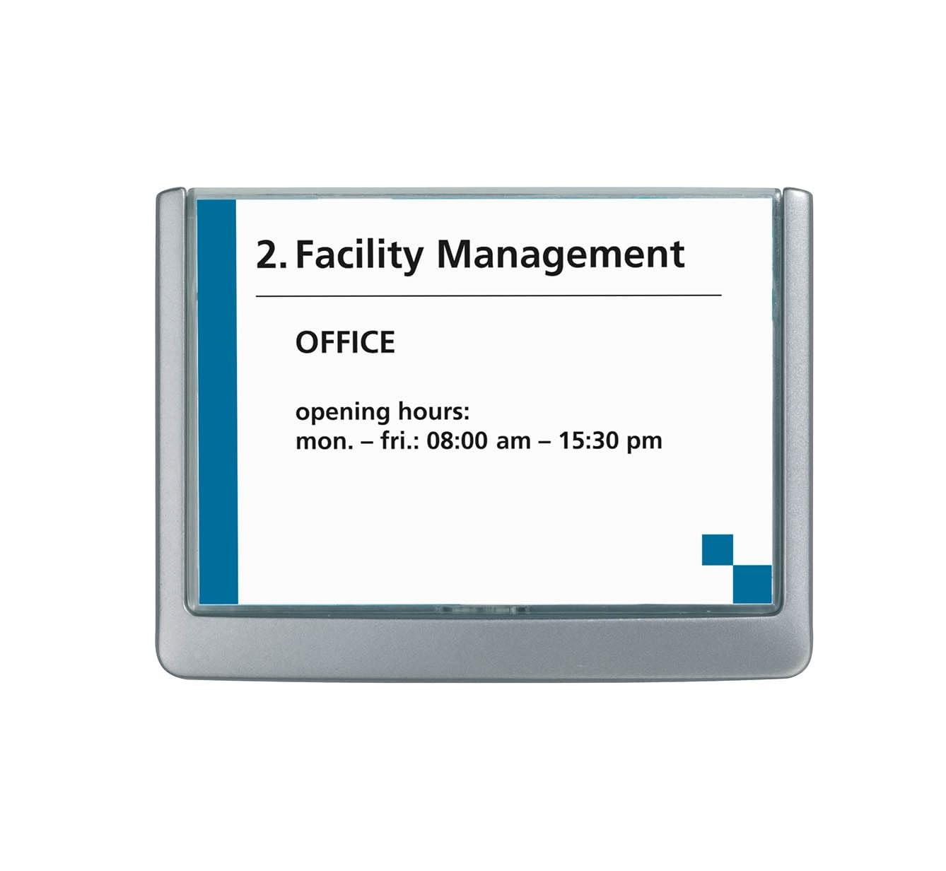One Click Wall Mounted Information Sign ‎4.125&Prime; x 5.875&Prime; Graphite – Door & Wa…