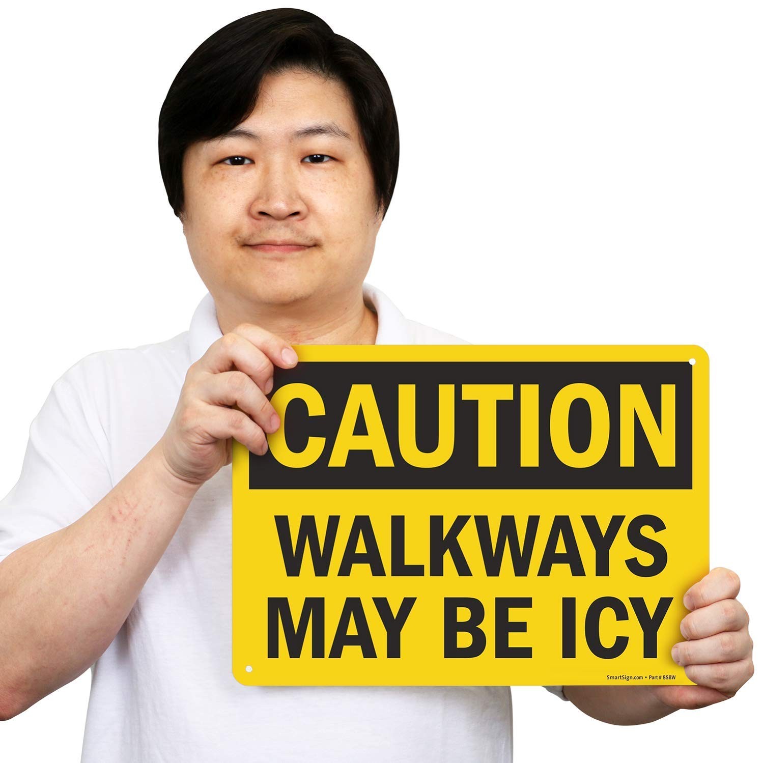 1 PCS S9850AL14 10×14 Inch Caution Walkways May Be Icy Aluminum Sign