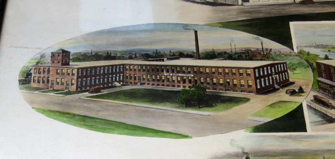 Miron Woolens Lithographed Plant Montage Clinton, MA Point-of-Purchase Display
