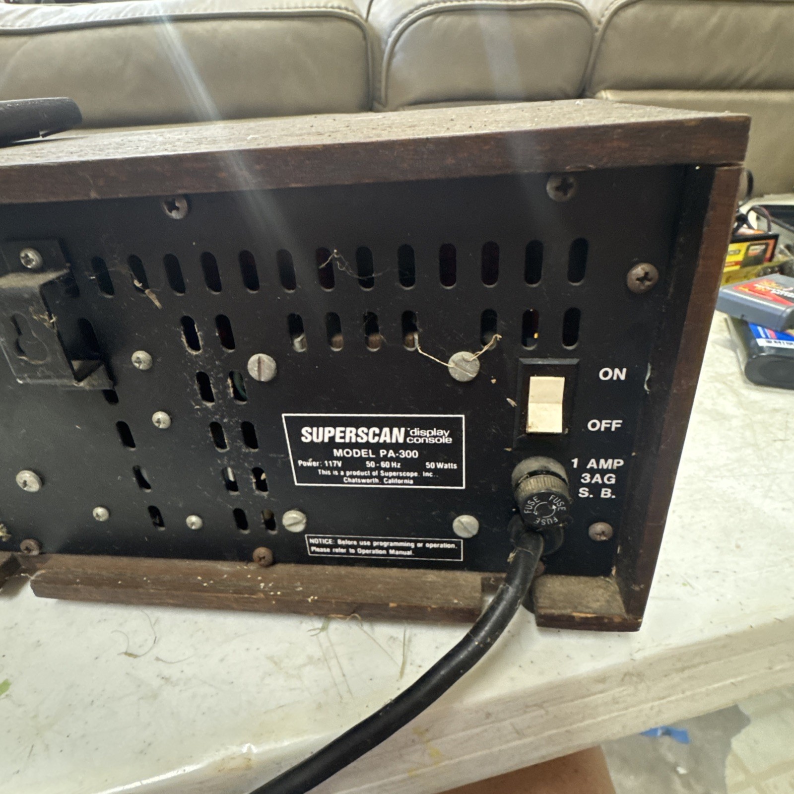Vtg 80s Superscan Display Console PA-300 Message Display Sign Digital 34”