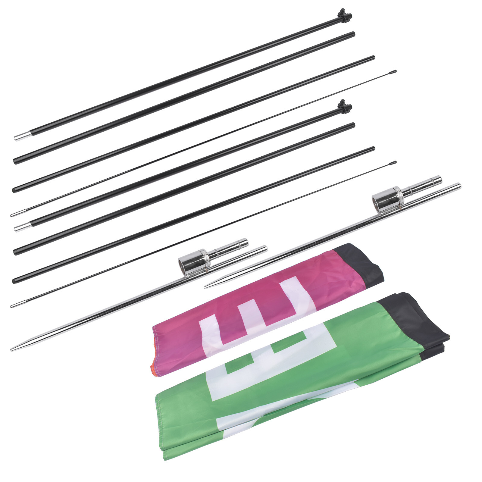 2/3/4 Packs Advertising Flag Pole, Advertising Flags for outdoor advertising