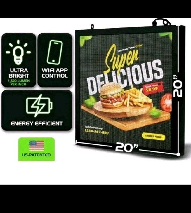 Green Light Innovations 20&Prime; x 20&Prime; WiFi Enabled Display Sign- New