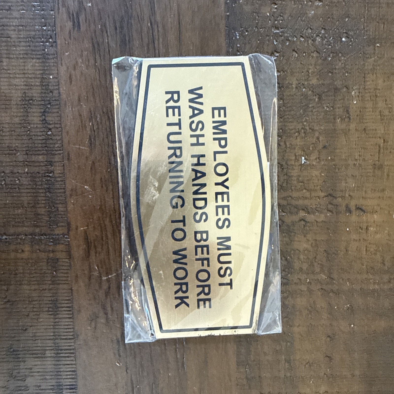 2 Pack Fancy Employees Must Wash Hands Before Returning To Work Sign Brushed Gol