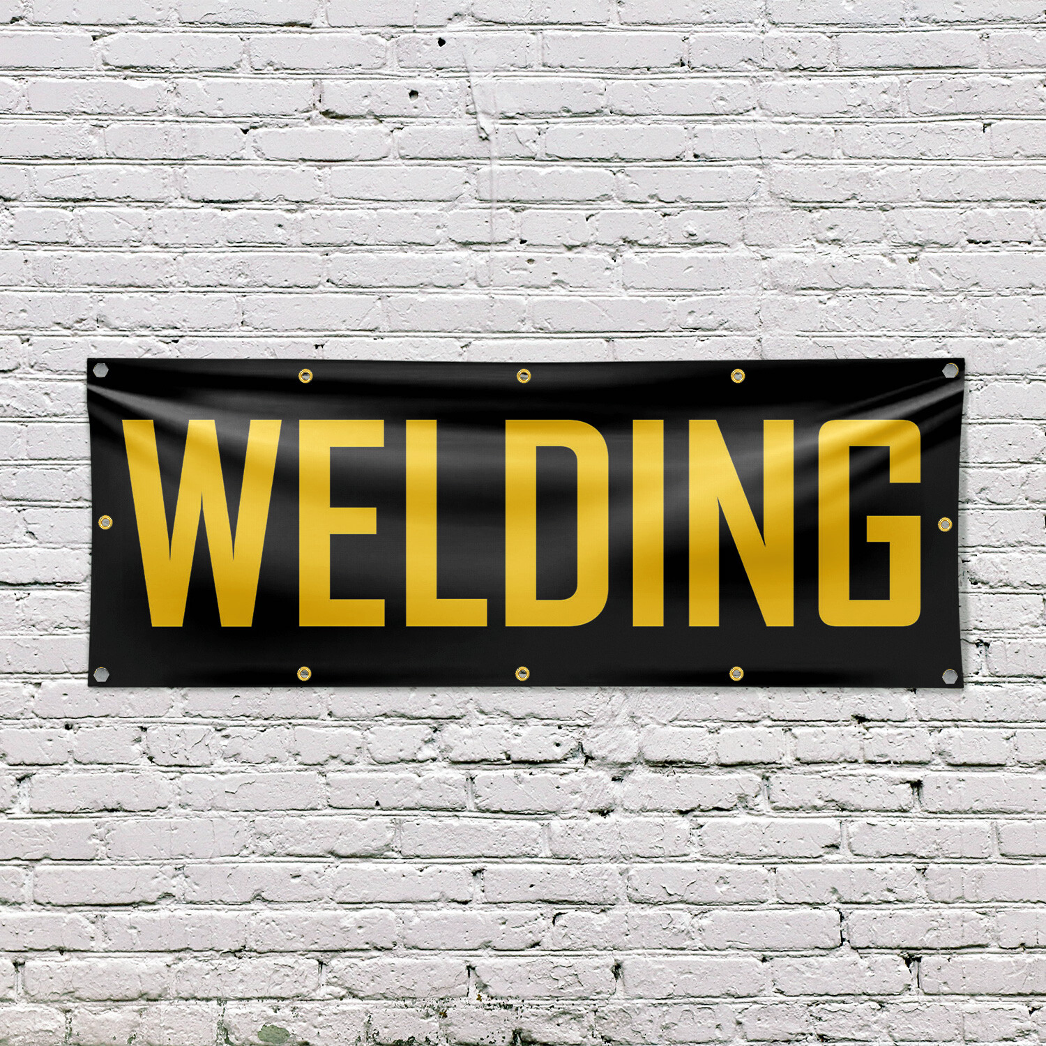 Welding 13 oz Vinyl Banner Sign with Metal Grommets Heavy-Duty Single-Sided