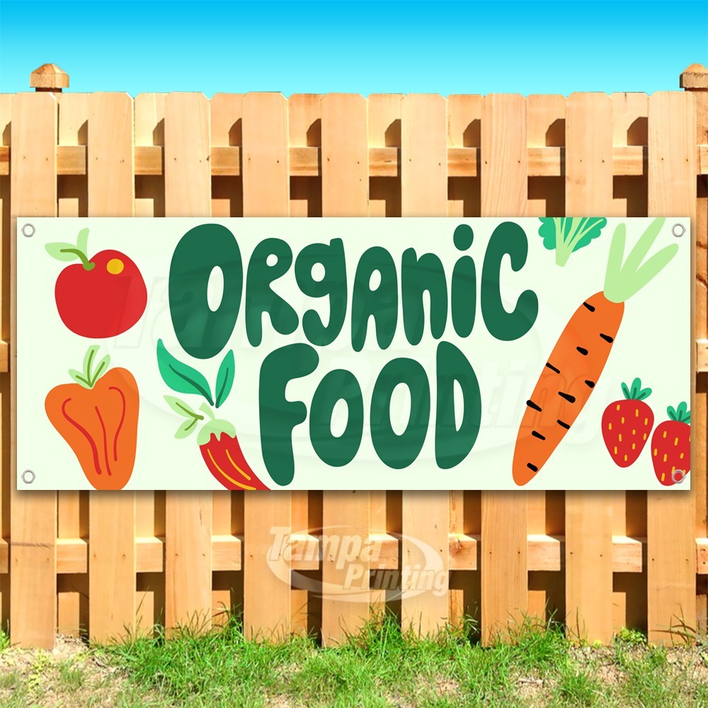 ORGANIC FOOD Advertising Fresh Healthy Vinyl Banner Flag Sign USA SB10981
