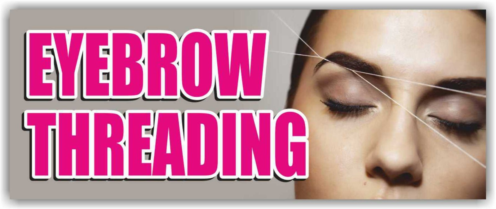 EYEBROW THREADING Advertising Banner Vinyl Mesh Sign beauty salon barber hairs