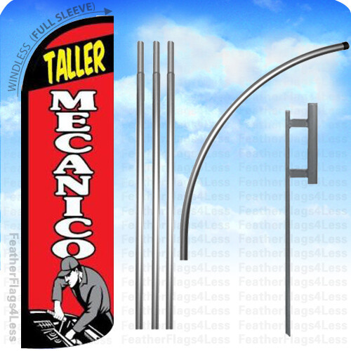 TALLER MECANICO – Windless Swooper Flag KIT 15&prime; Feather Banner Sign – rq