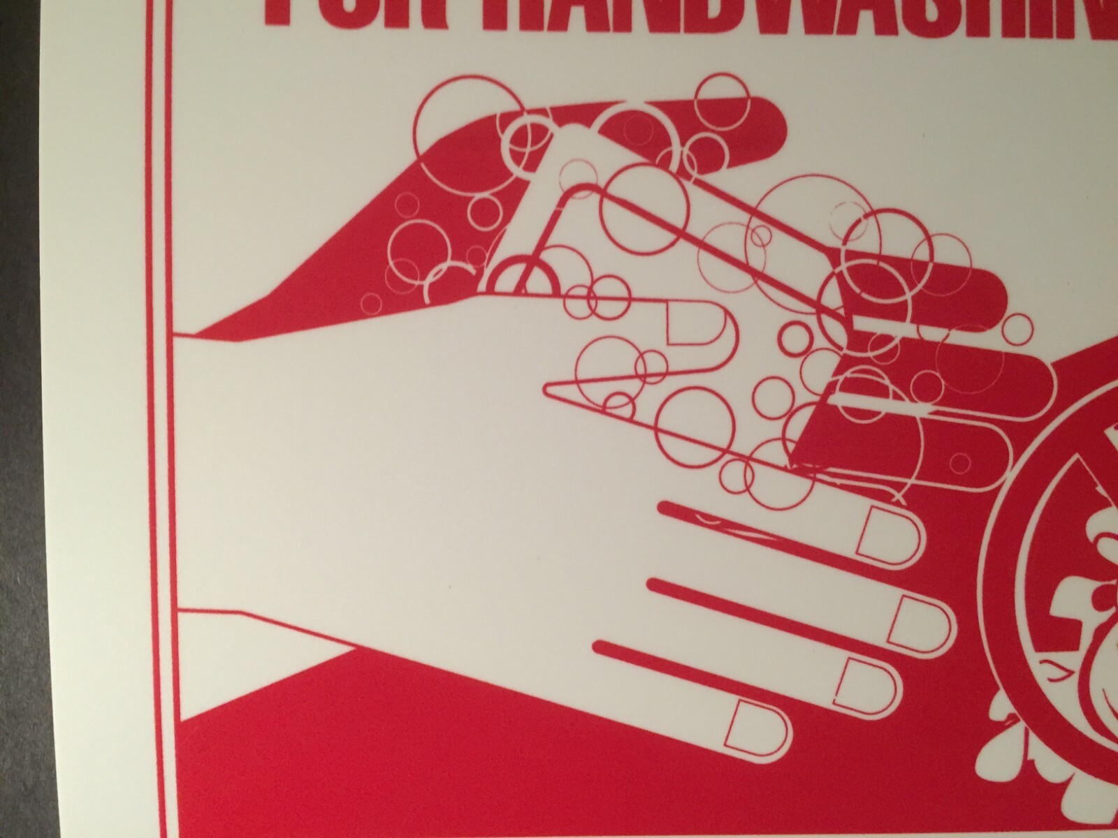 FOR HANDWASHING ONLY Commercial Sign Durable Plastic 11&Prime; x 8.5&Prime; Red on White