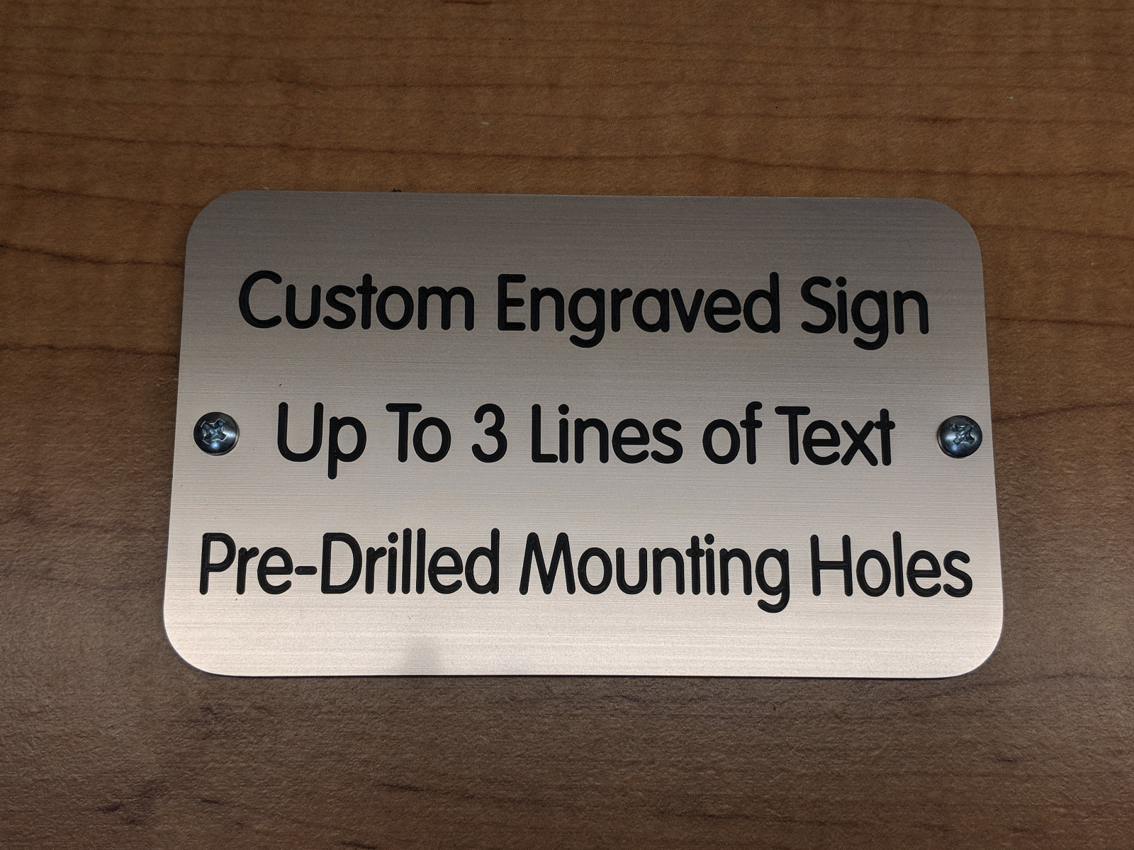 Custom Engraved 3×5 Copper Weatherproof Sign | Barn Shed Deck Fence Memory Bench