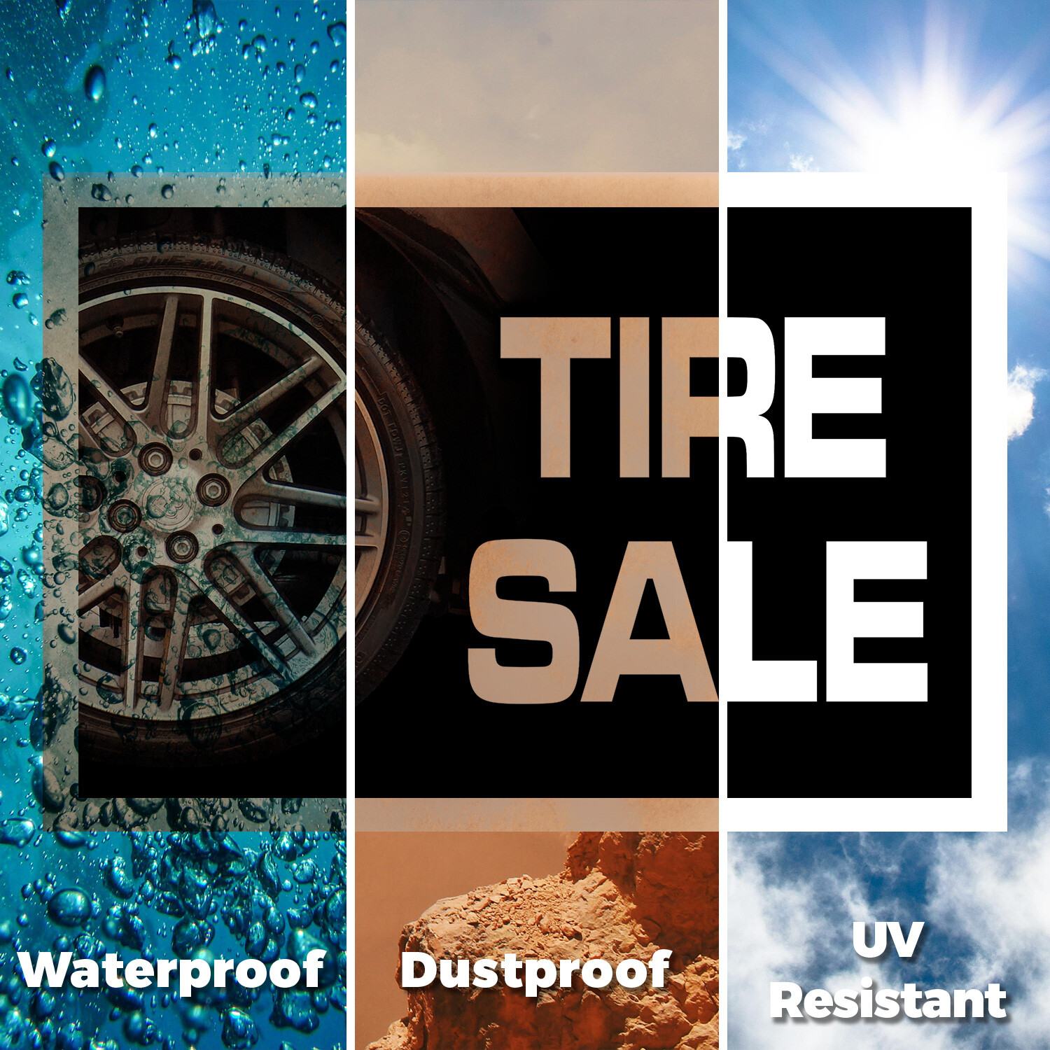 Tire Sale Yard Sign Auto Promotions, Affordable Pricing, Reliable Service