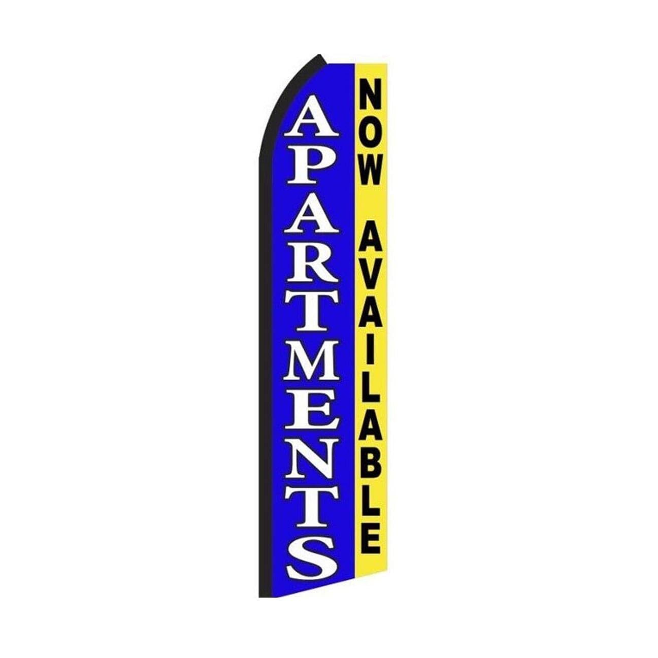 Apartments Now Available Swooper Flutter Feather Flag | 3ft W x 11.5ft Tall