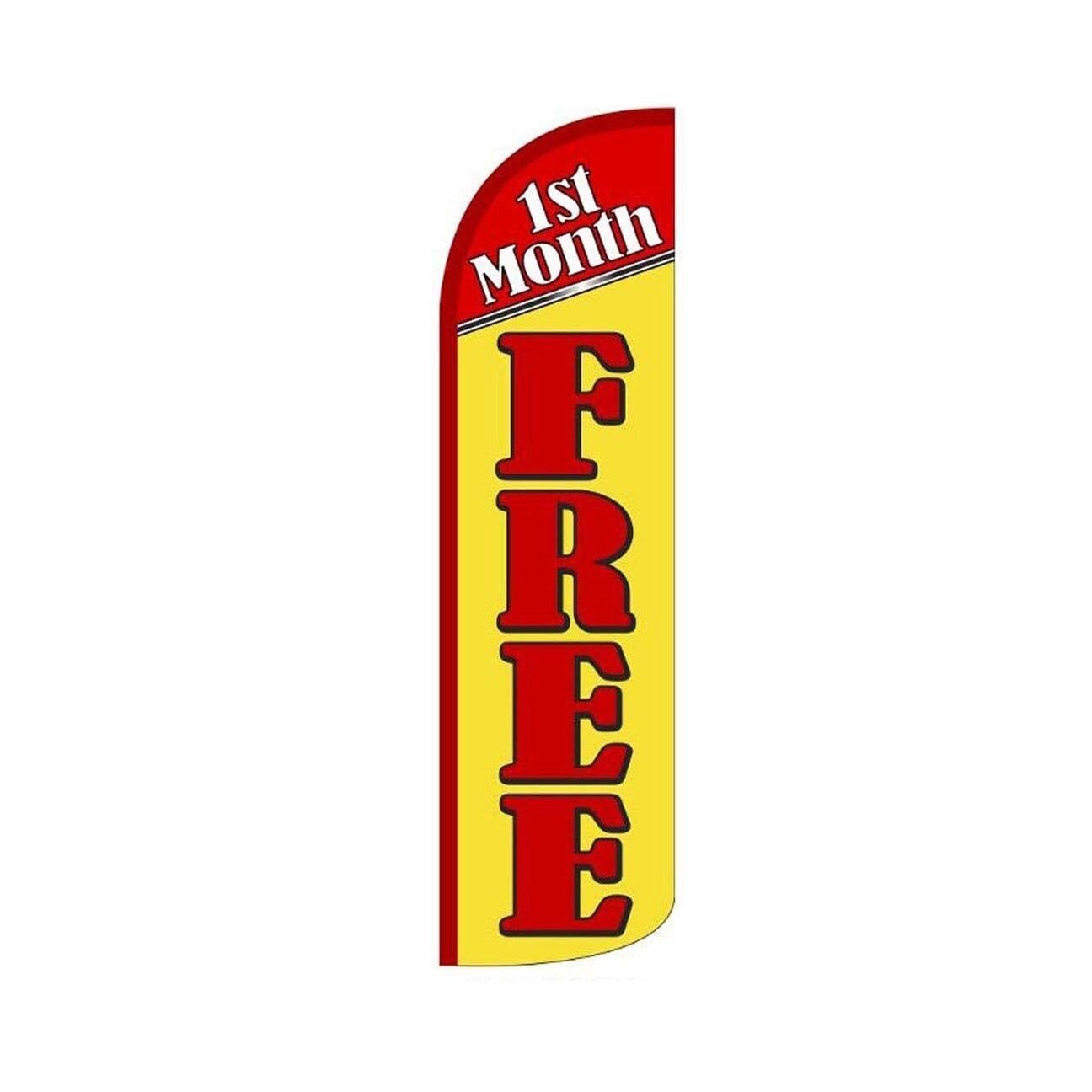 1St Month Free Swooper Flutter Feather Flag | 3ft W x 11.5ft Tall
