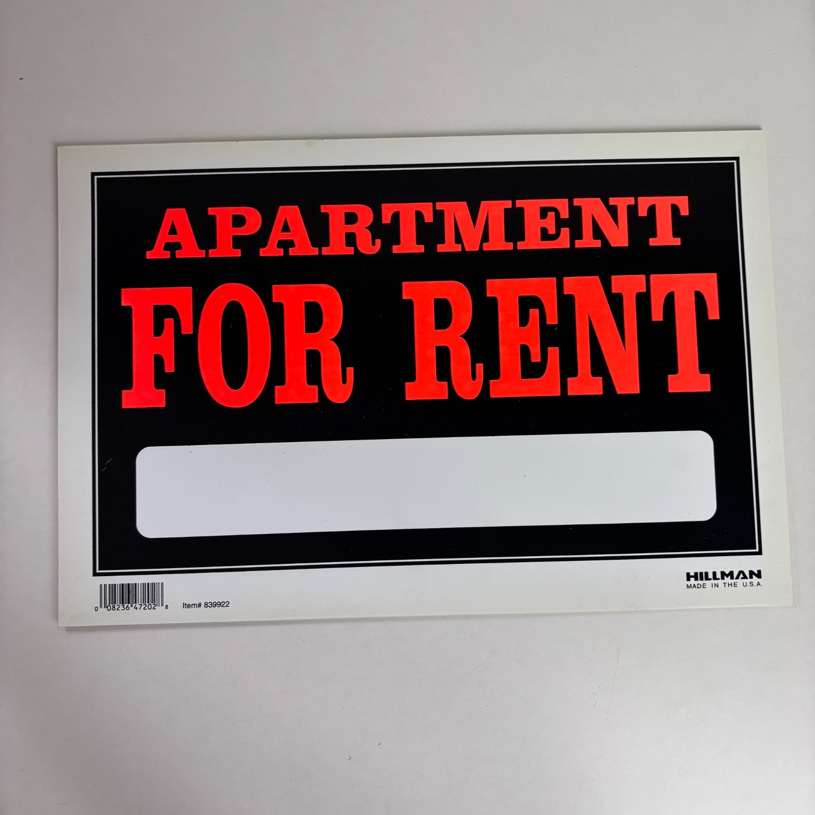 Various Hillman 8 x 11.5&Prime; Plastic Signs: For Rent Apartment, House For Rent..ect