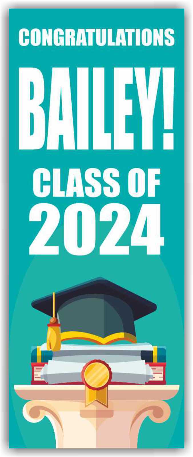 CLASS OF 2024 Advertising Banner Vinyl Mesh Sign School University Graduate