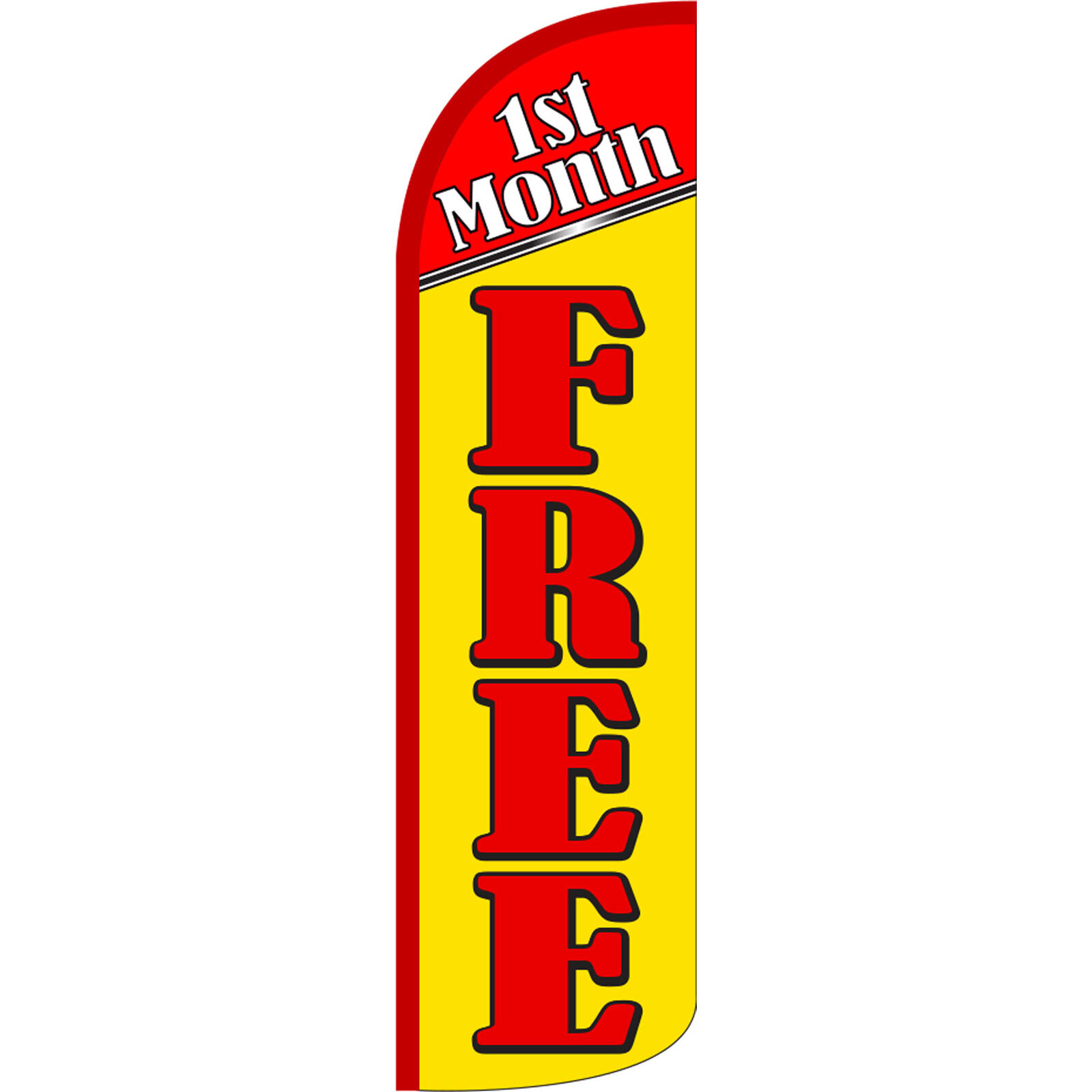 1st Month Free 3 ft X 11 1/2 ft Windless Swooper Flag (Flag Only)
