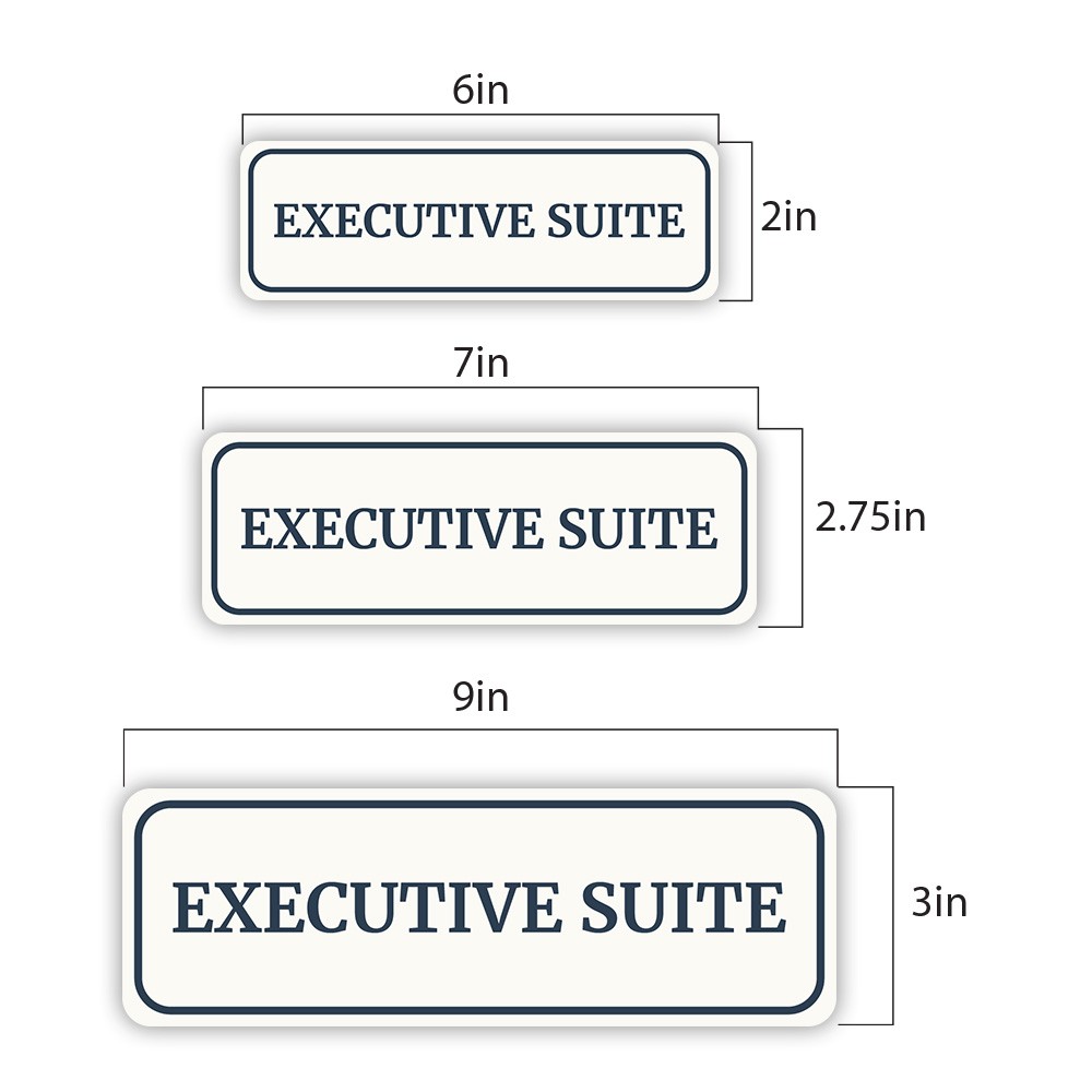 Standard Plus Executive Suite Wall or Door Sign | Office Room Directions