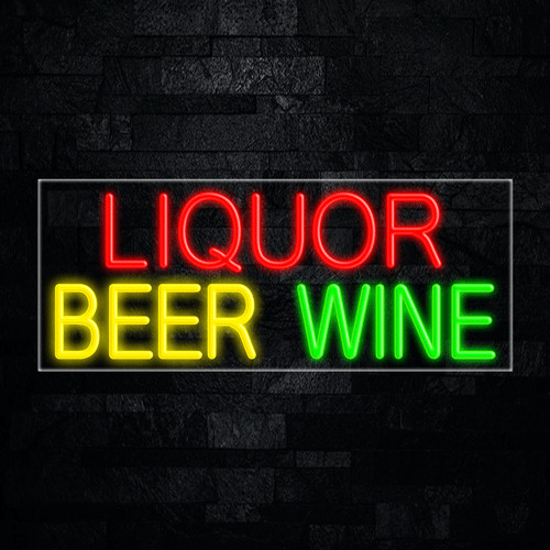 Liquor Beer Wine LED Neon Sign 30&Prime;L x 12&Prime;H #30567