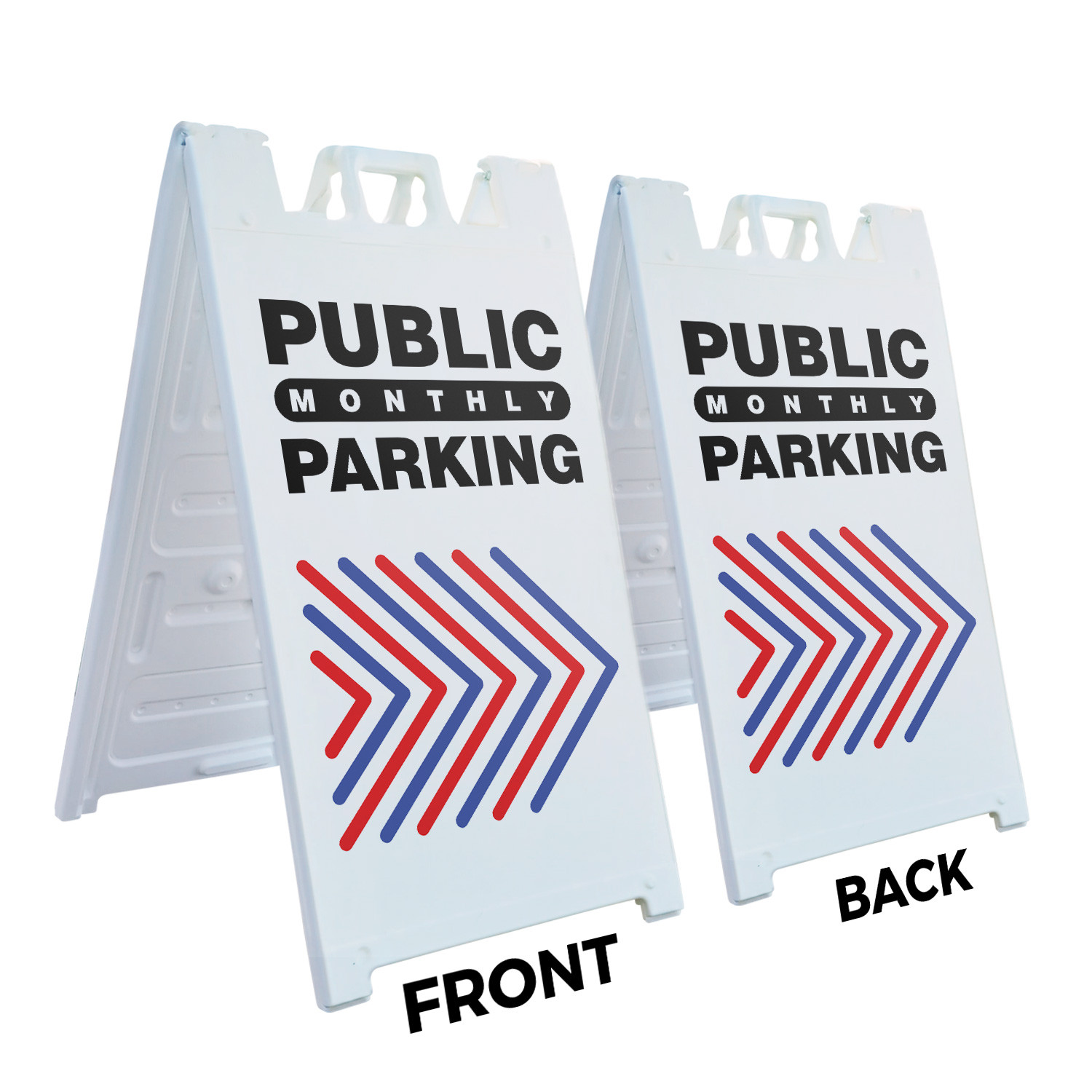 Public Monthly Parking Right Heavy Duty A-Frame Sidewalk Sign Reliable Parking