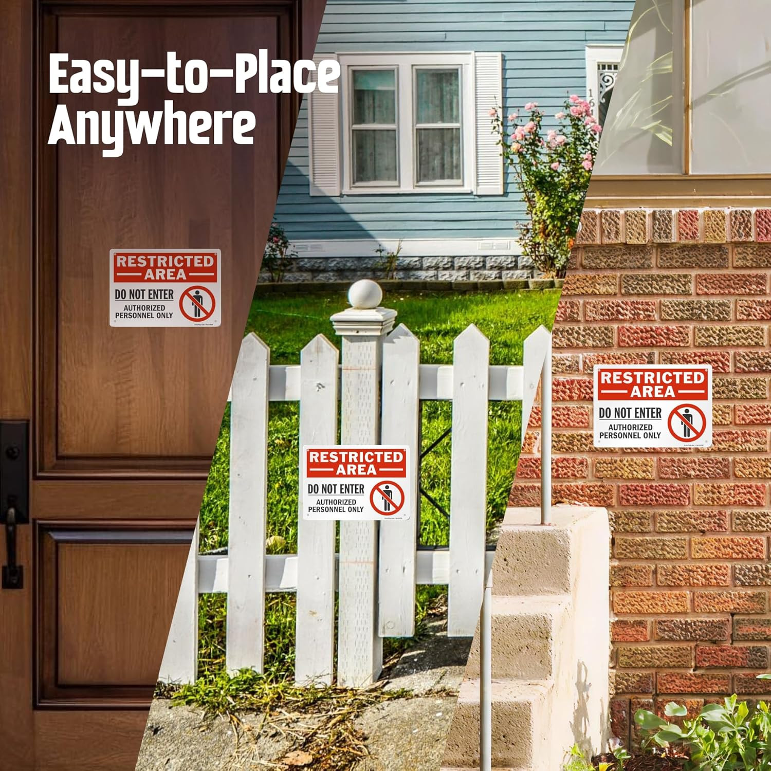 10 x 14 inch “Restricted Area – Do Not Enter, Authorized Personnel Only” OSHA Me