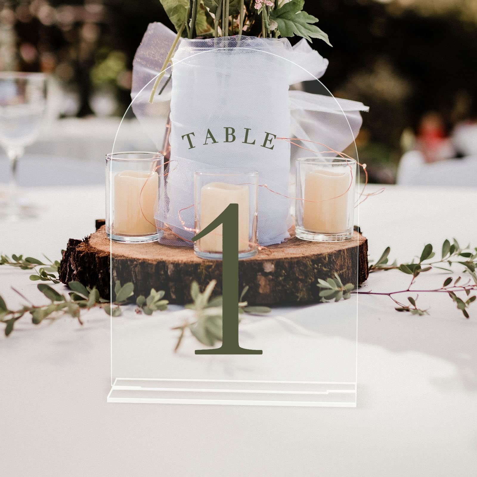 5×7 Inch Clear Blank Arch Acrylic Sign Base DIY Wedding Table Numbers 10 PCS