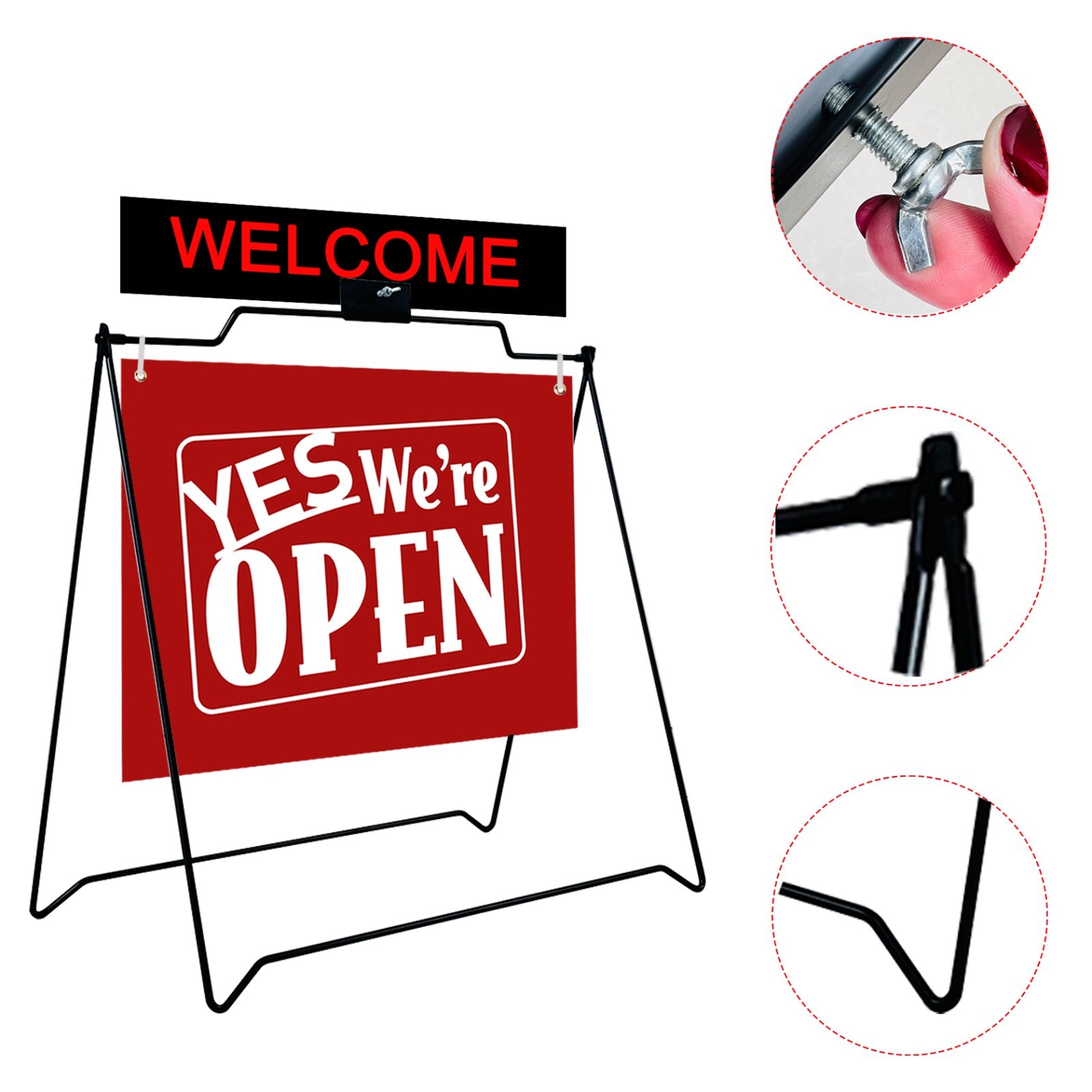 BLACK A-Frame Sign 6 UNIT 22&Prime;x18&Prime; for Open House Sign Real Estate Realtors