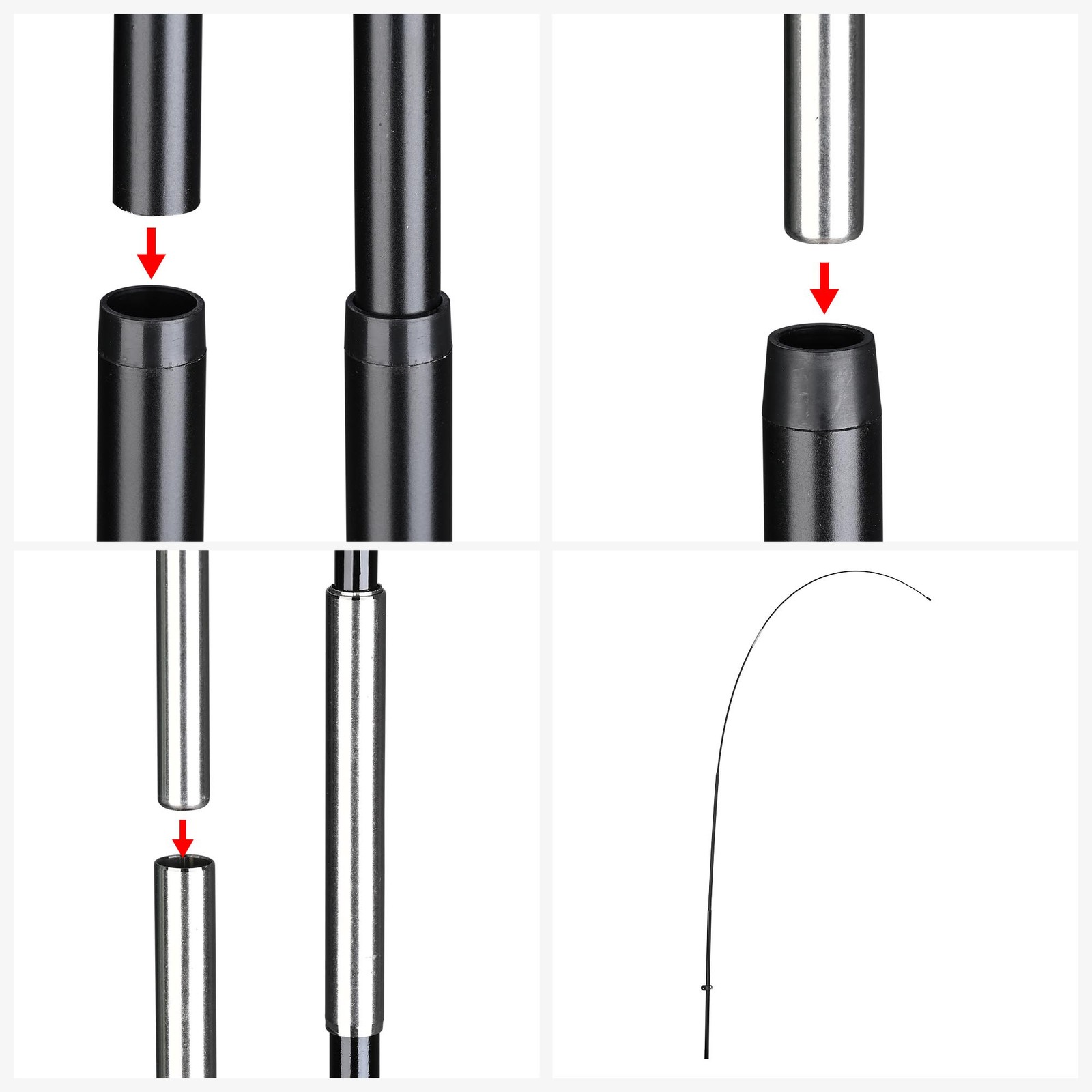 InstaHibit 10 Pack 9ft Teardrop Feather Flag Pole Kit with 20inch Ground Spike