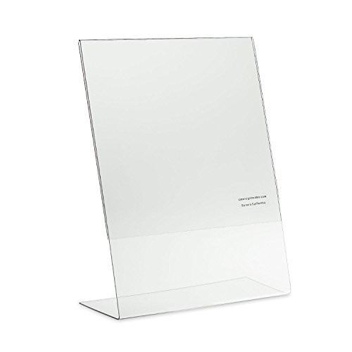 SOURCEONE.ORG Clear 8.5 X 11-Inches Acrylic Slant Back Sign 6 Pack, clear