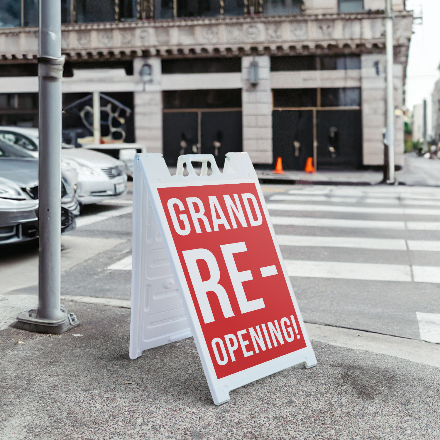 Grand Reopening Heavy Duty A-Frame Sidewalk Sign Business Promotions Big Event