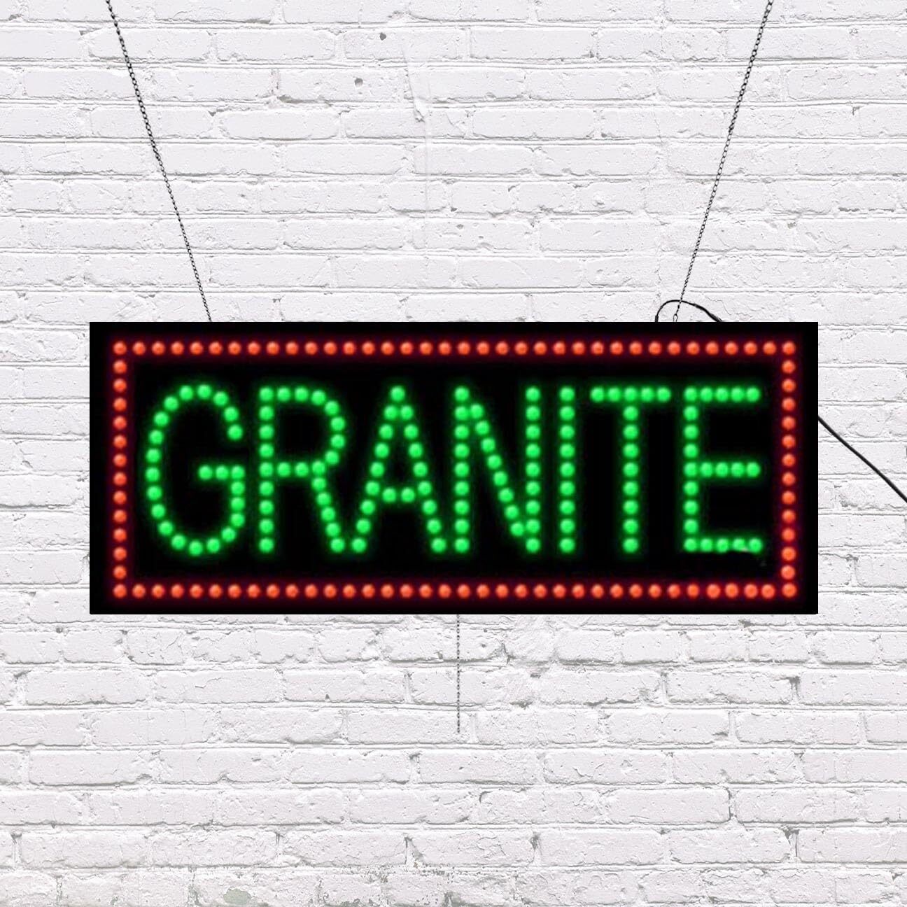 LED Granite Sign | Light Up Sign | 11&Prime;H x 27&Prime;W x 2&Prime;D